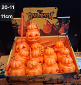 Set 12 Dovleci Halloween cu Pălărie, 11cm – Decorațiuni Party